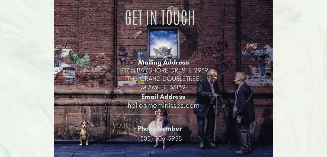 MEMINISSES® CONTACT US PAGE